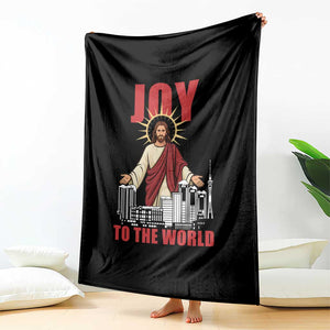 Jesus Christmas Throw Blanket Joy To The World Christian TS14 Print Your Wear