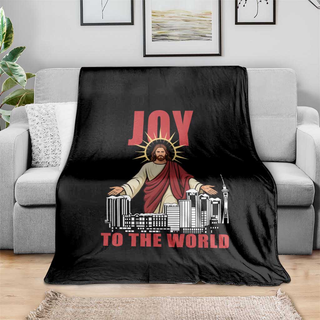 Jesus Christmas Throw Blanket Joy To The World Christian TS14 Print Your Wear