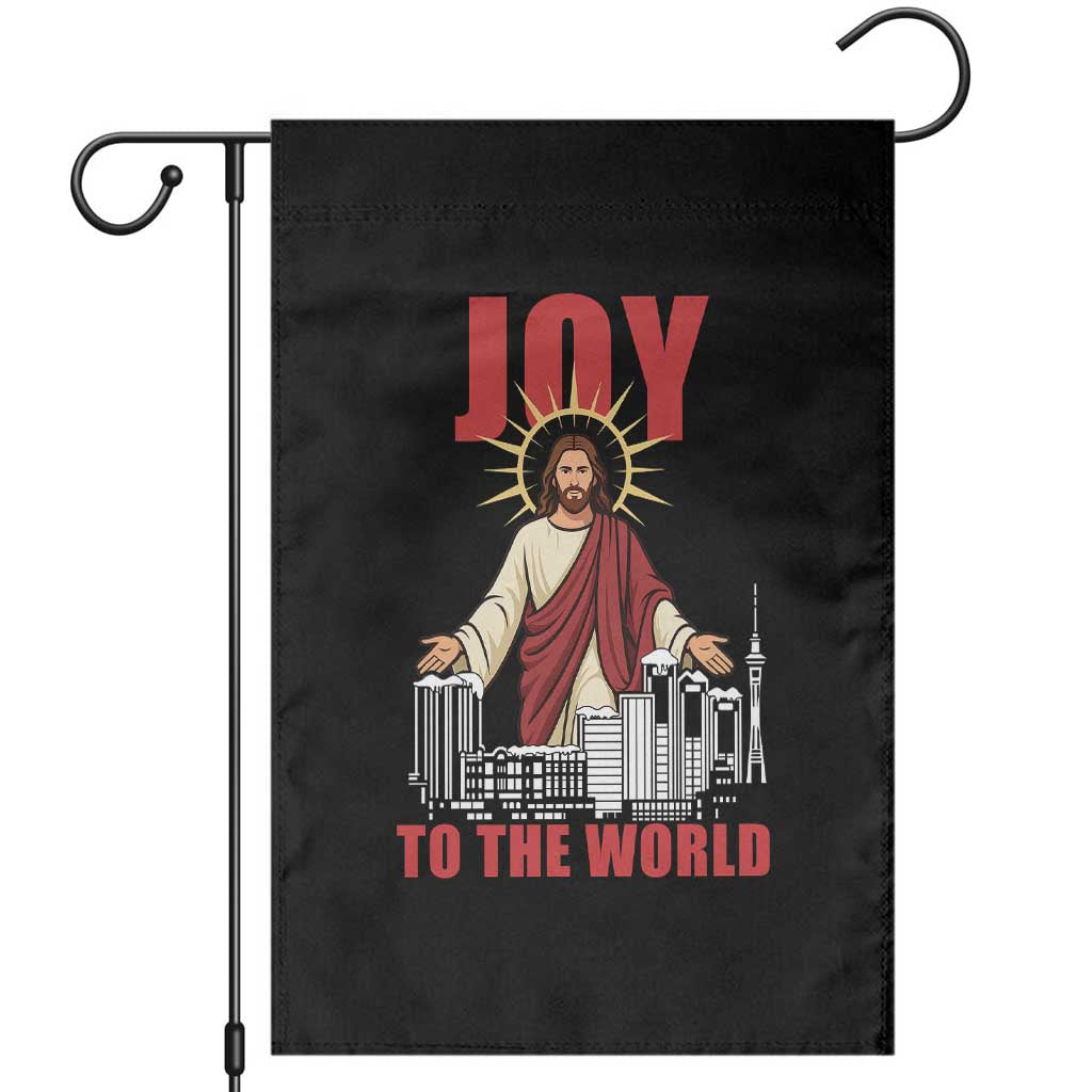 Jesus Christmas Garden Flag Joy To The World Christian TS14 Black Print Your Wear