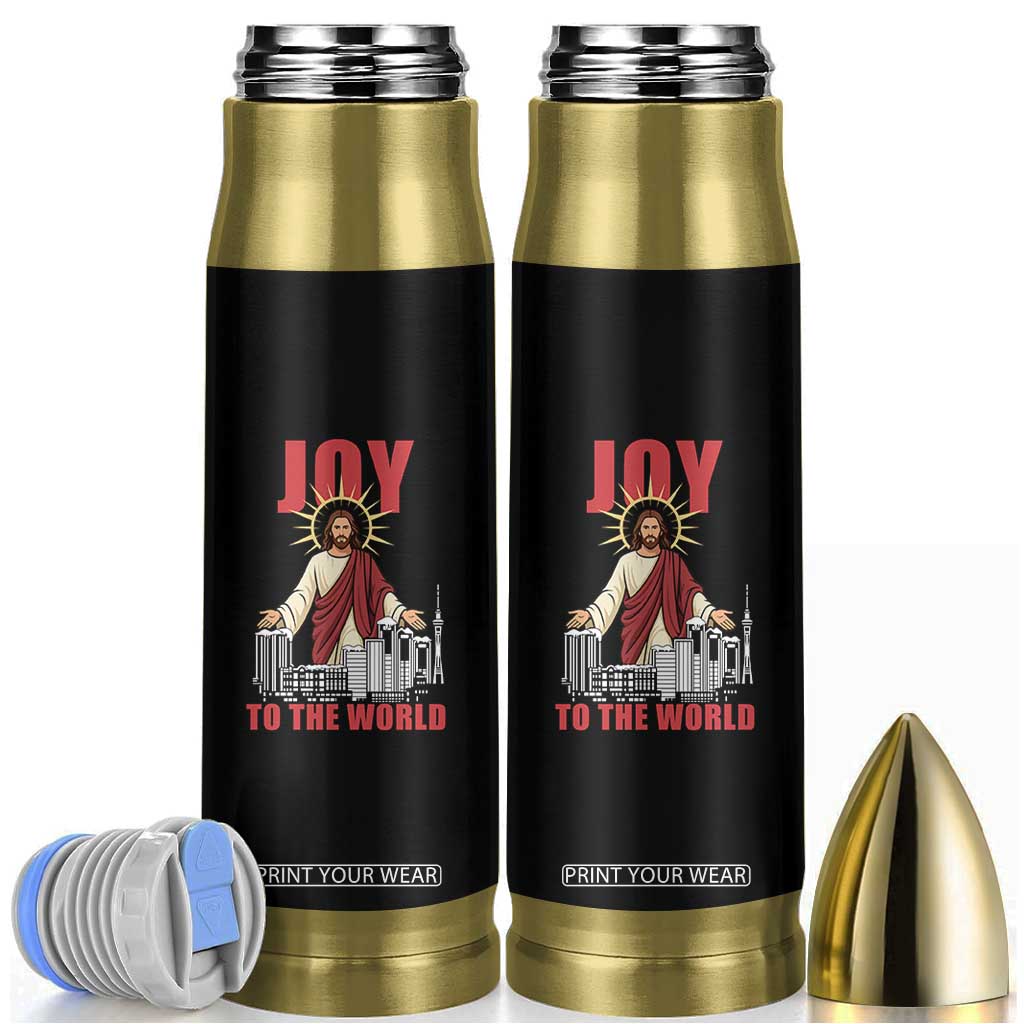 Jesus Christmas Bullet Tumbler Joy To The World Christian TS14 Black Print Your Wear
