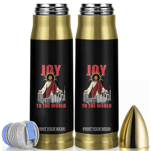 Jesus Christmas Bullet Tumbler Joy To The World Christian TS14 Black Print Your Wear