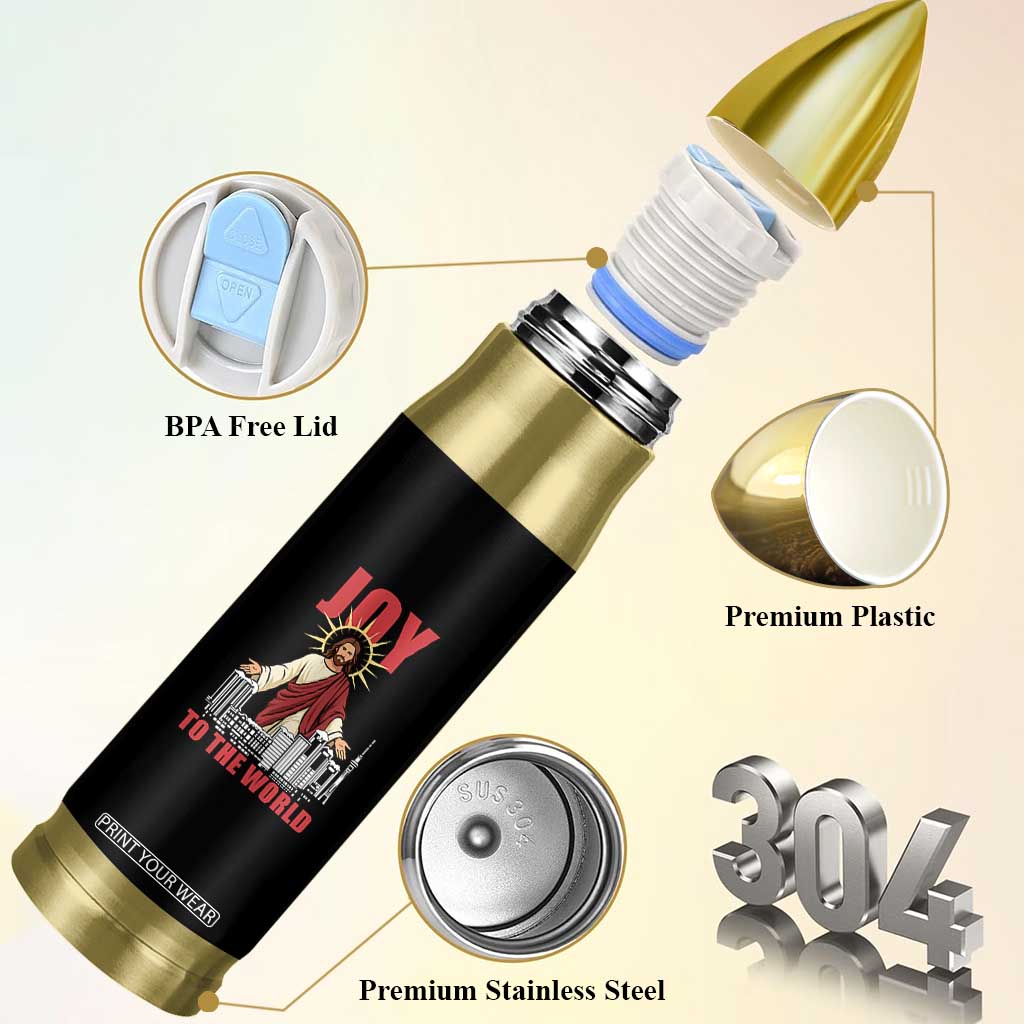 Jesus Christmas Bullet Tumbler Joy To The World Christian TS14 Print Your Wear