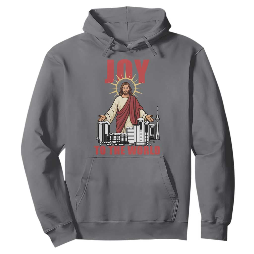 Jesus Christmas Hoodie Joy To The World Christian TS14 Charcoal Print Your Wear