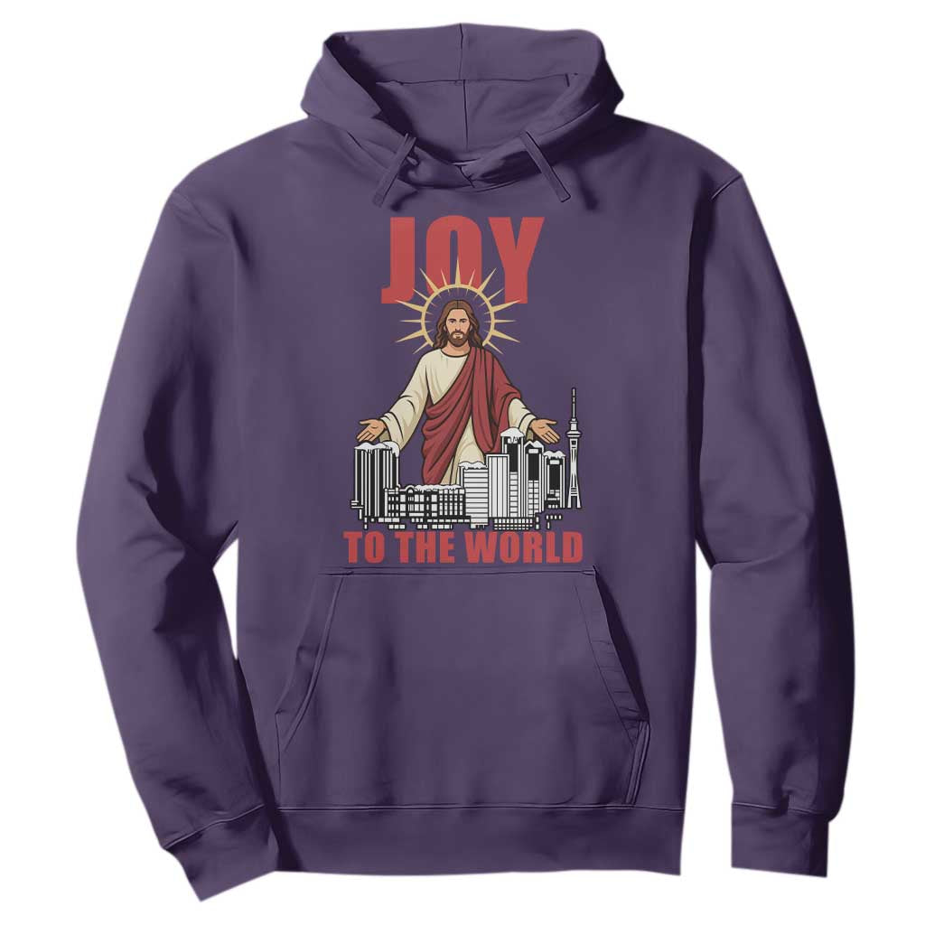 Jesus Christmas Hoodie Joy To The World Christian TS14 Purple Print Your Wear