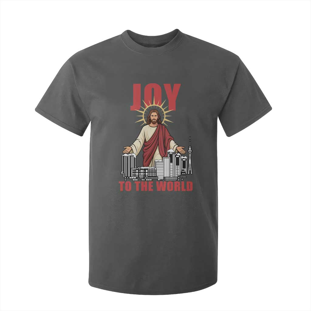 Jesus Christmas T Shirt For Kid Joy To The World Christian TS14 Dark Heather Print Your Wear
