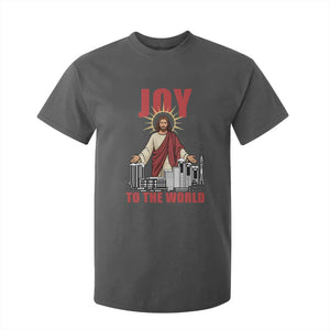 Jesus Christmas T Shirt For Kid Joy To The World Christian TS14 Dark Heather Print Your Wear