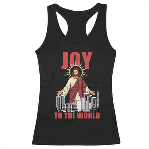 Jesus Christmas Racerback Tank Top Joy To The World Christian TS14 Black Print Your Wear