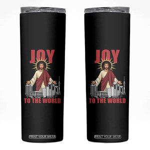 Jesus Christmas Skinny Tumbler Joy To The World Christian TS14 Black Print Your Wear