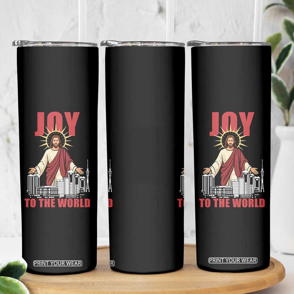 Jesus Christmas Skinny Tumbler Joy To The World Christian TS14 Print Your Wear