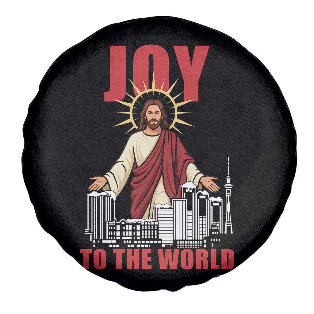 Jesus Christmas Spare Tire Cover Joy To The World Christian TS14 Print Your Wear