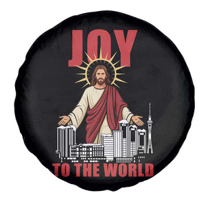Jesus Christmas Spare Tire Cover Joy To The World Christian TS14 Print Your Wear