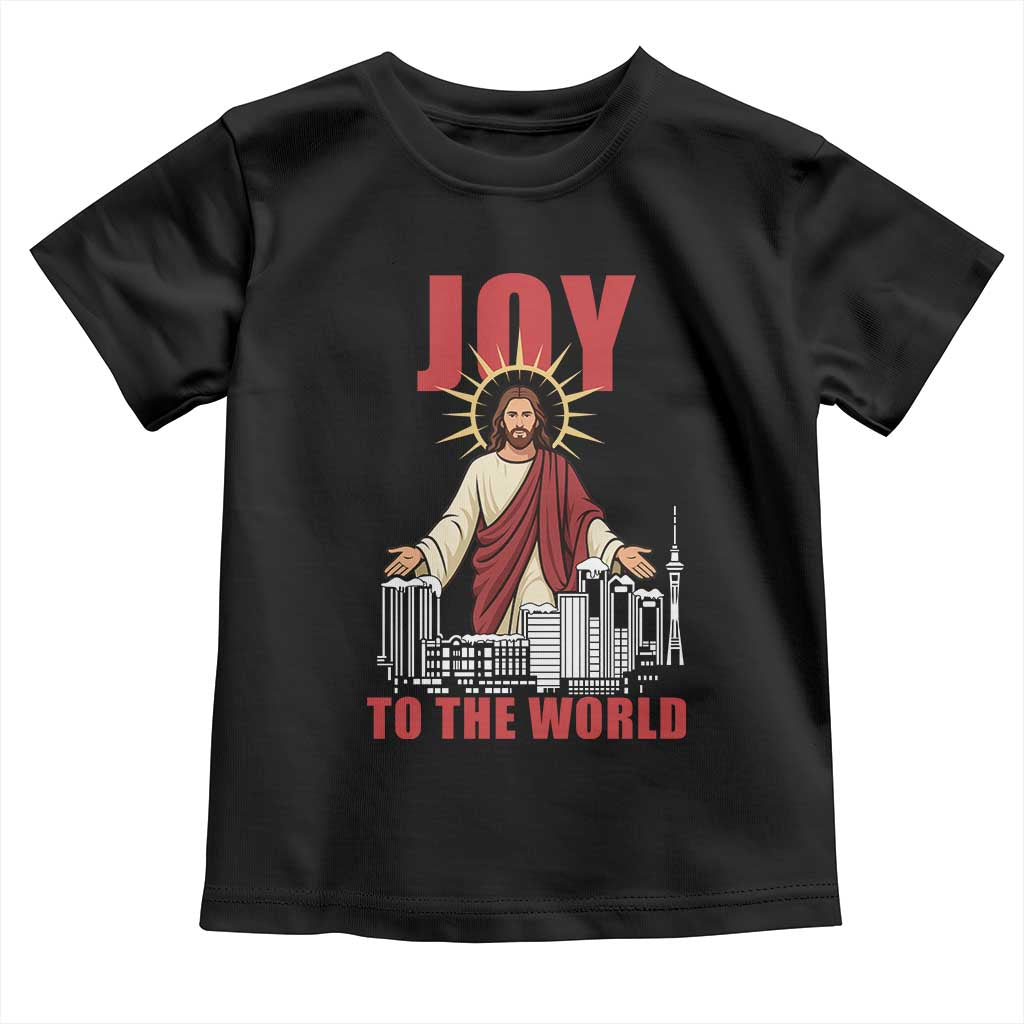 Jesus Christmas Toddler T Shirt Joy To The World Christian TS14 Black Print Your Wear