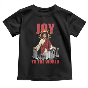 Jesus Christmas Toddler T Shirt Joy To The World Christian TS14 Black Print Your Wear
