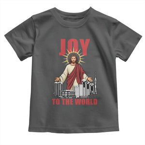 Jesus Christmas Toddler T Shirt Joy To The World Christian TS14 Dark Heather Print Your Wear