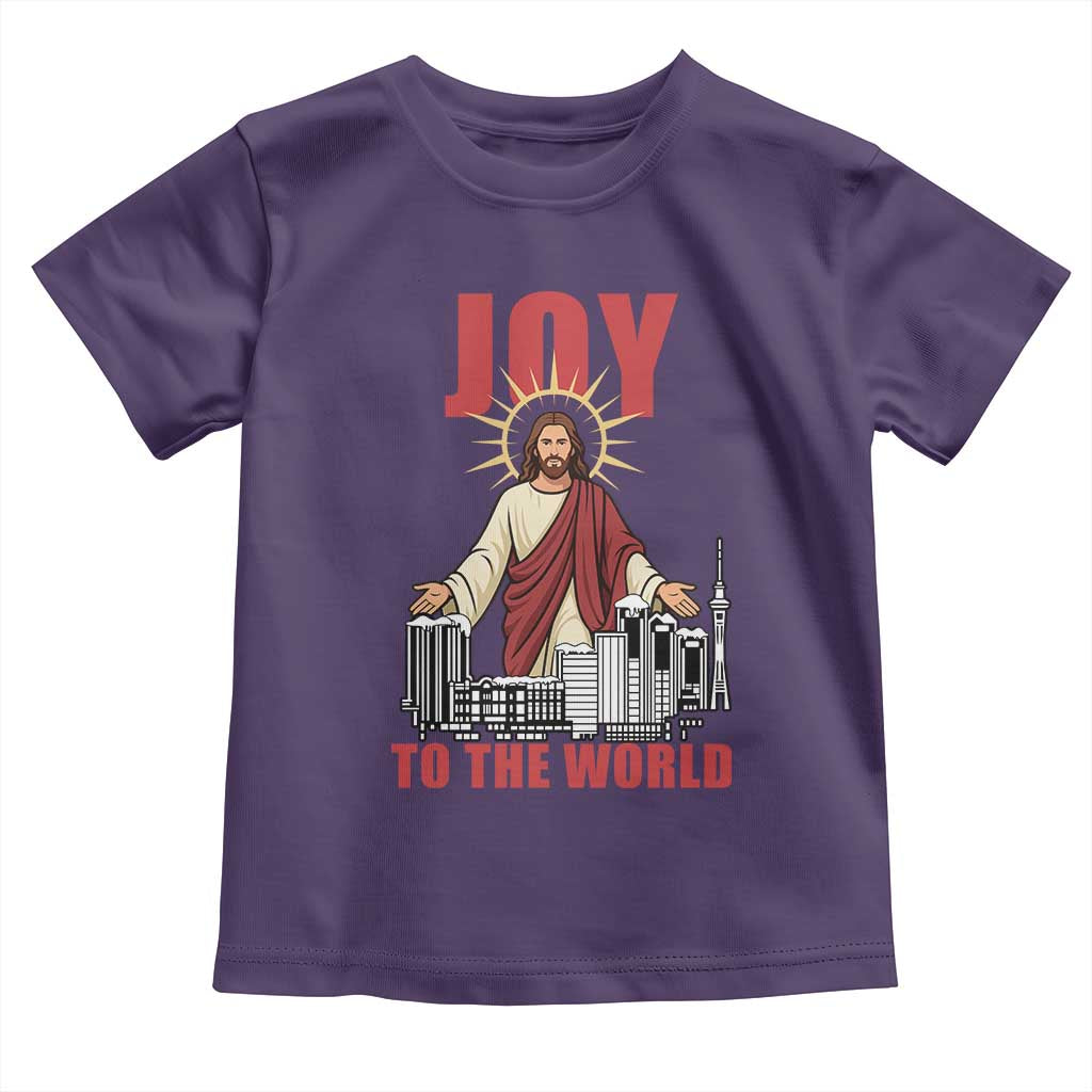 Jesus Christmas Toddler T Shirt Joy To The World Christian TS14 Purple Print Your Wear