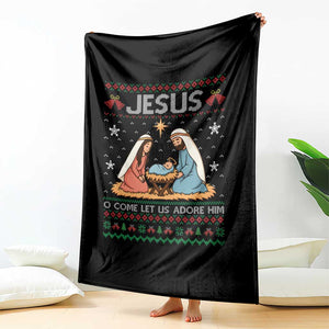 Nativity Scene Christmas Throw Blanket Baby Jesus Christian Xmas TS14 Print Your Wear