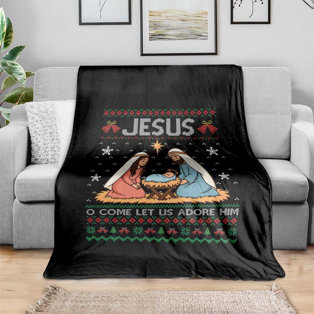 Nativity Scene Christmas Throw Blanket Baby Jesus Christian Xmas TS14 Print Your Wear