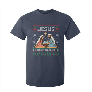Nativity Scene Christmas T Shirt For Kid Baby Jesus Christian Xmas TS14 Navy Print Your Wear