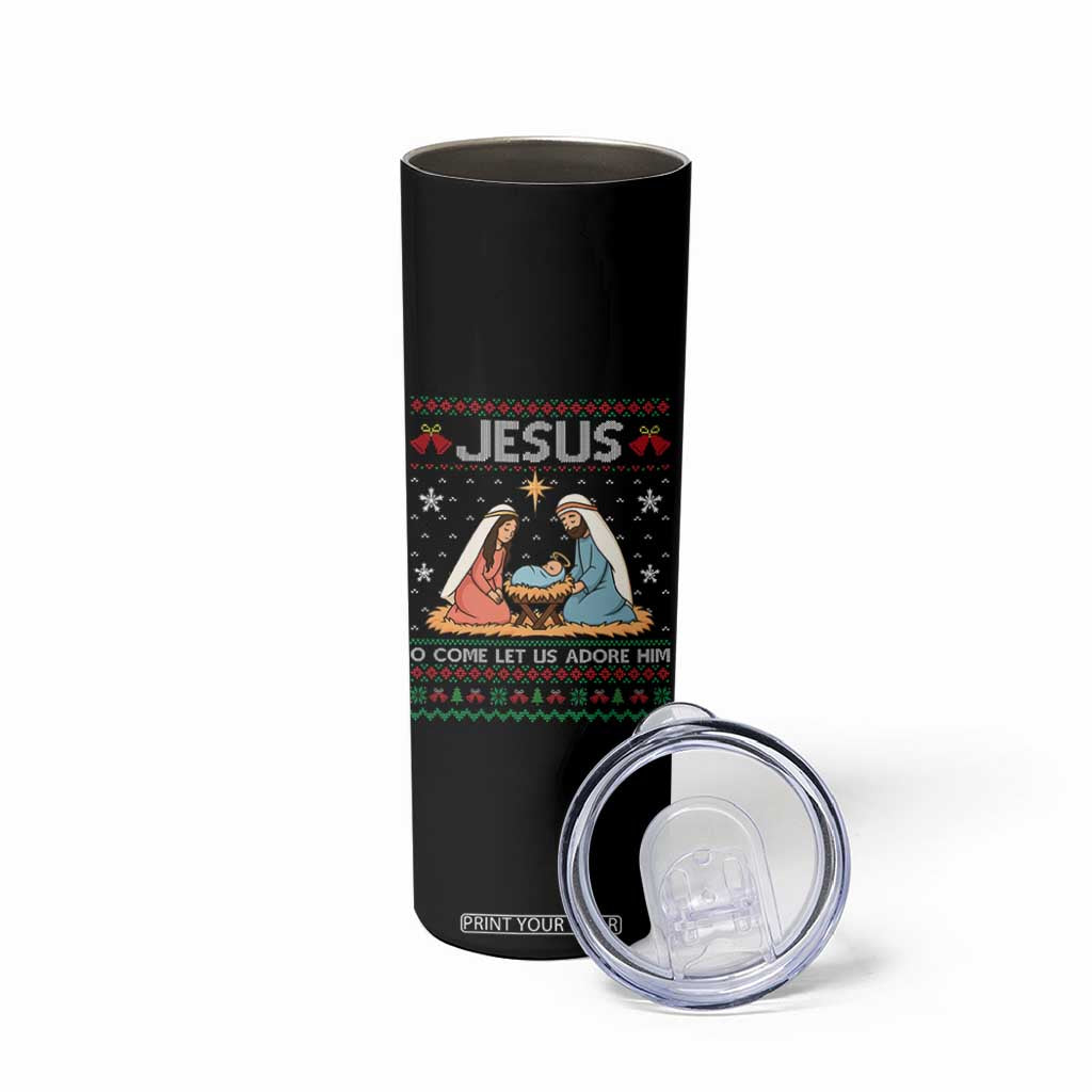 Nativity Scene Christmas Skinny Tumbler Baby Jesus Christian Xmas TS14 Print Your Wear
