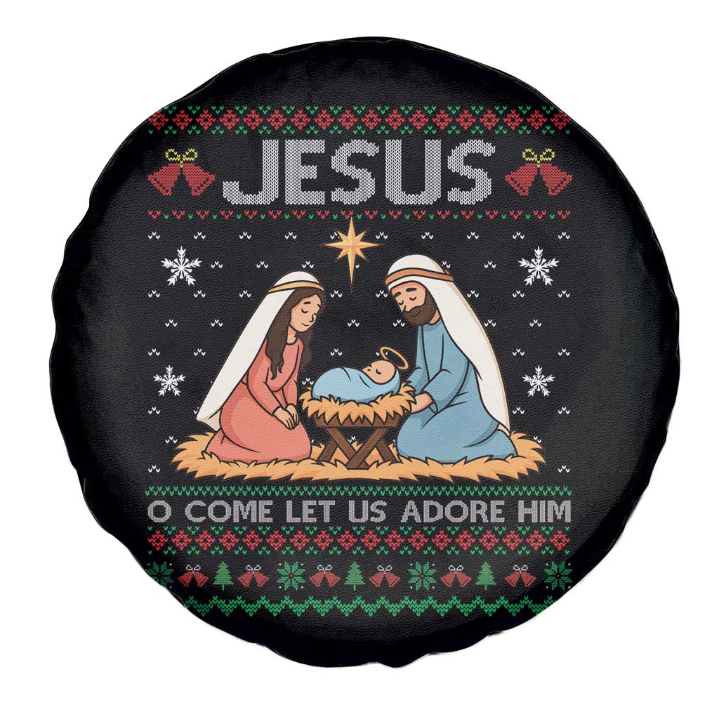 Nativity Scene Christmas Spare Tire Cover Baby Jesus Christian Xmas TS14 Print Your Wear