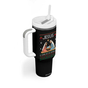 Nativity Scene Christmas Tumbler With Handle Baby Jesus Christian Xmas TS14 Print Your Wear