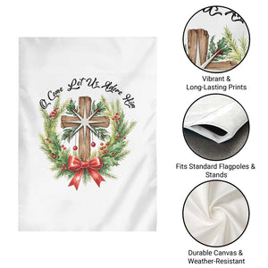 Cross Christmas Garden Flag O Come Let Us Adove Him TS14 Print Your Wear