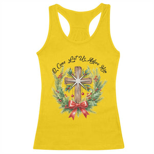 Cross Christmas Racerback Tank Top O Come Let Us Adove Him TS14 Daisy Print Your Wear