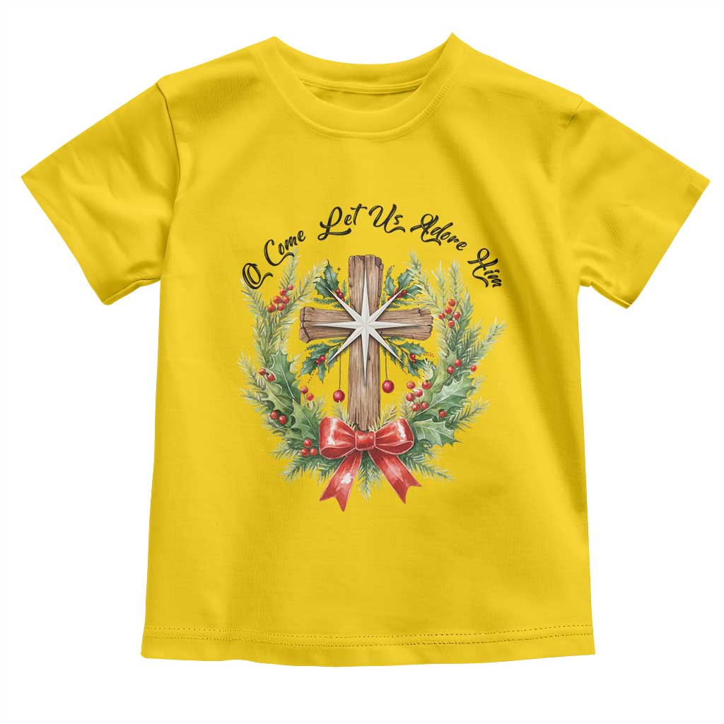 Cross Christmas Toddler T Shirt O Come Let Us Adove Him TS14 Daisy Print Your Wear