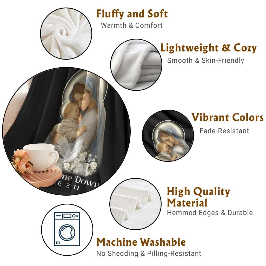 Christian Christmas Throw Blanket Love Came Down Luke 2:11 TS14 Print Your Wear