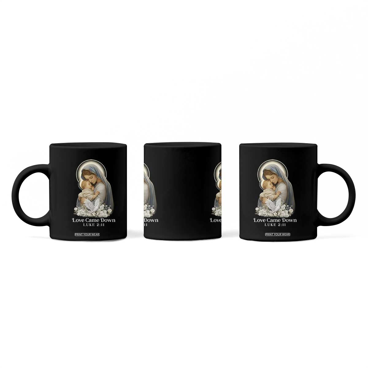 Christian Christmas Coffee Mug Love Came Down Luke 2:11 TS14 Print Your Wear