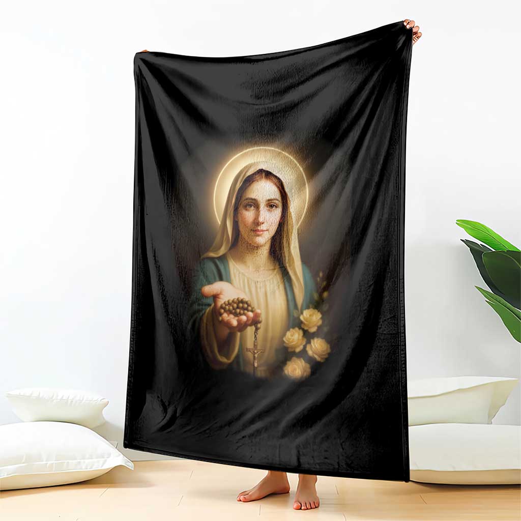 Virgin Mary Maria Throw Blanket Catholic Christian Faith TS14 Print Your Wear