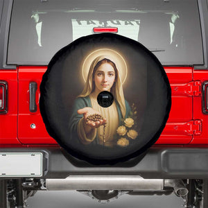 Virgin Mary Maria Spare Tire Cover Catholic Christian Faith TS14 Black Print Your Wear