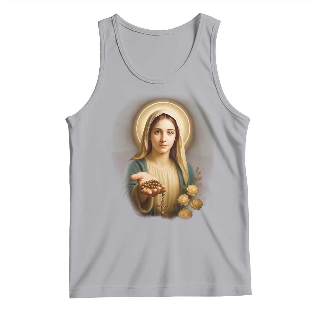 Virgin Mary Maria Tank Top Catholic Christian Faith TS14 Athletic Heather Print Your Wear