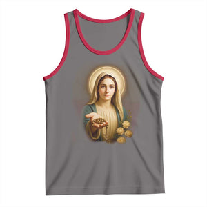 Virgin Mary Maria Tank Top Catholic Christian Faith TS14 Deep Heather Red Print Your Wear
