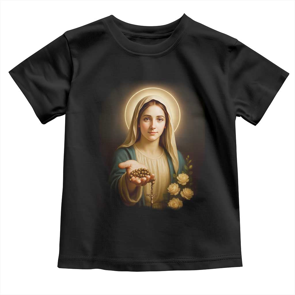 Virgin Mary Maria Toddler T Shirt Catholic Christian Faith TS14 Black Print Your Wear