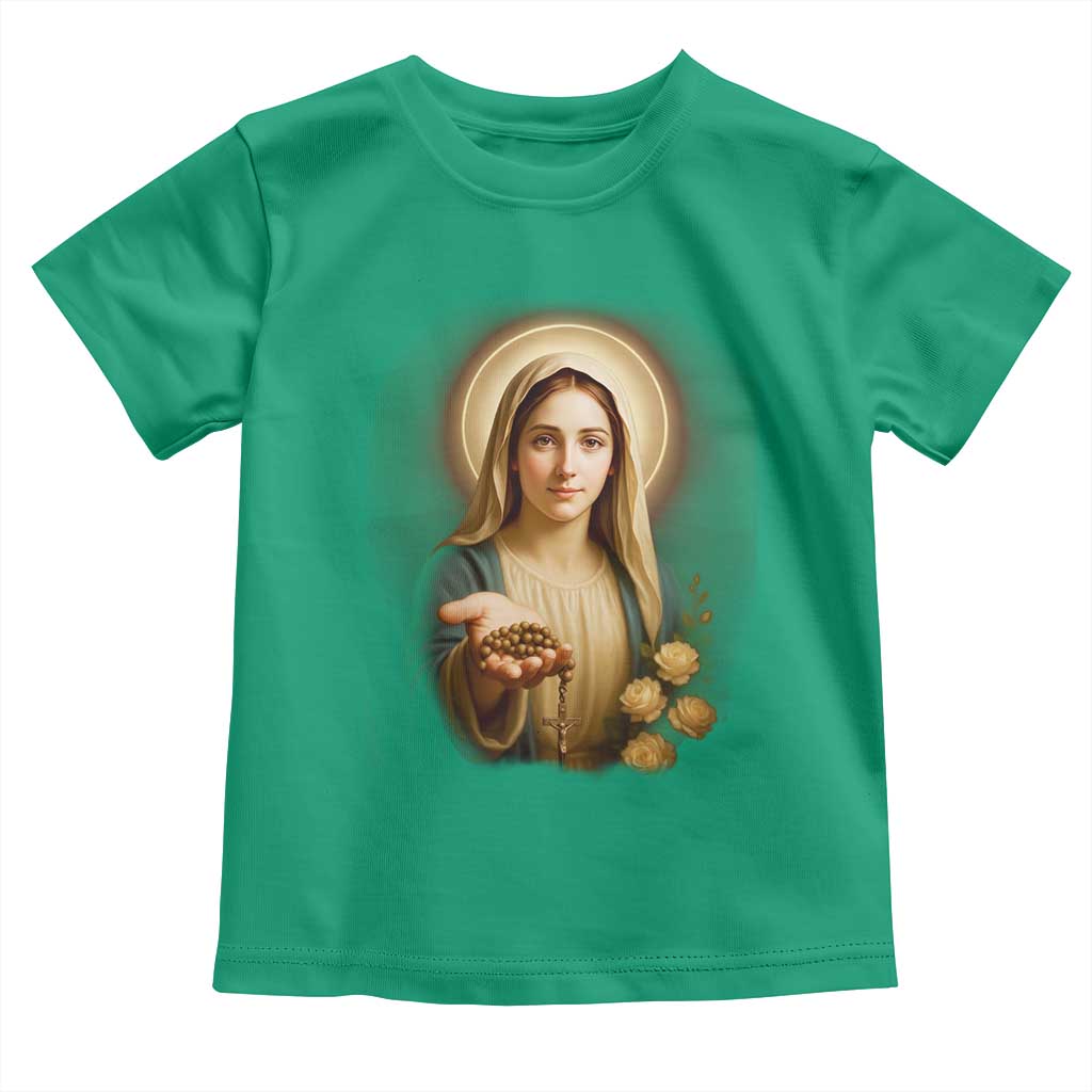 Virgin Mary Maria Toddler T Shirt Catholic Christian Faith TS14 Irish Green Print Your Wear