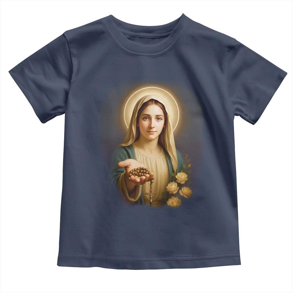 Virgin Mary Maria Toddler T Shirt Catholic Christian Faith TS14 Navy Print Your Wear