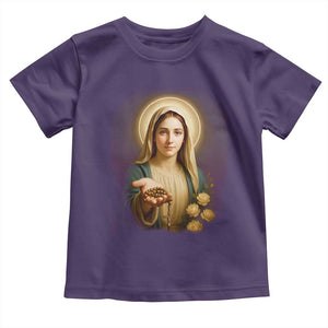 Virgin Mary Maria Toddler T Shirt Catholic Christian Faith TS14 Purple Print Your Wear