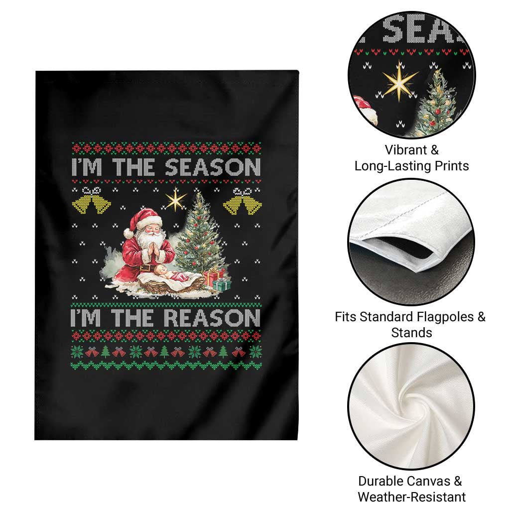 Jesus Christmas Garden Flag Santa With Jesus Baby Reason Xmas TS14 Print Your Wear