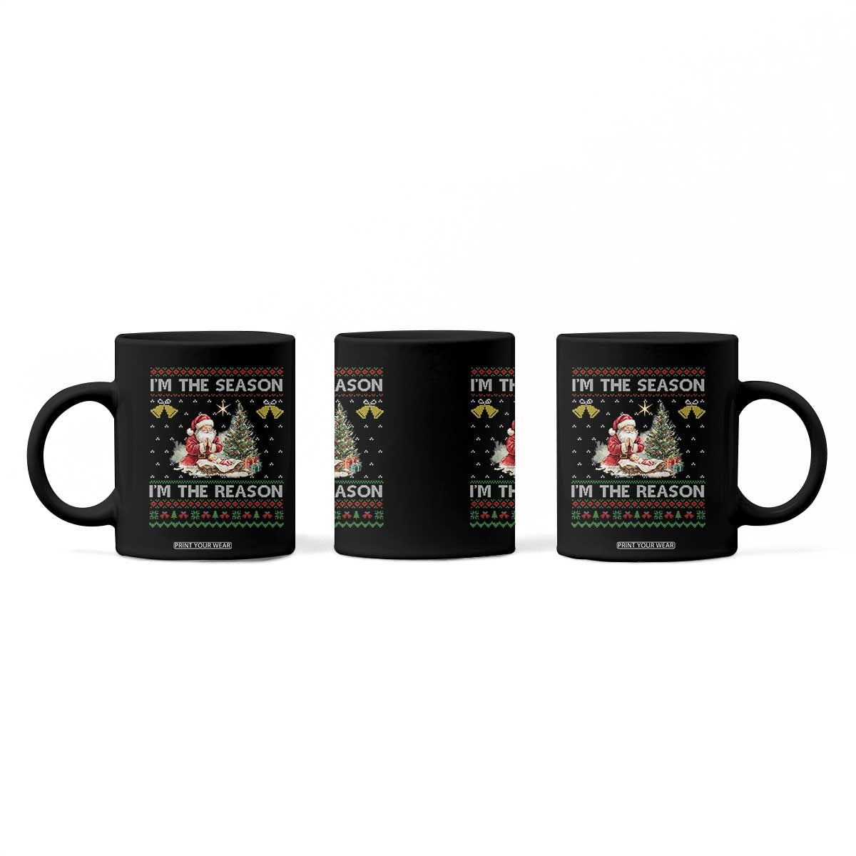 Jesus Christmas Coffee Mug Santa With Jesus Baby Reason Xmas TS14 Print Your Wear