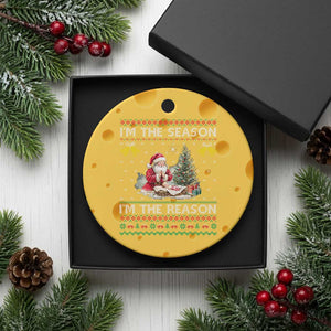 Jesus Xmas Ceramic Ornament Santa With Jesus Baby Reason Xmas TS14 1pc Yellow Cheese Print Your Wear