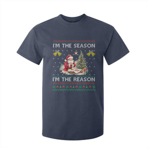 Jesus Christmas T Shirt For Kid Santa With Jesus Baby Reason Xmas TS14 Navy Print Your Wear