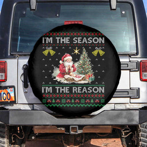 Jesus Christmas Spare Tire Cover Santa With Jesus Baby Reason Xmas TS14 No hole Black Print Your Wear