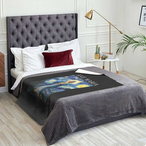 Virgin Mary Starry Night Throw Blanket Mother of Christ Catholic TS14 Print Your Wear