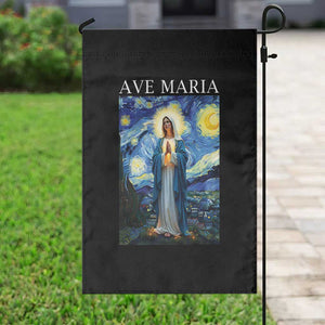Virgin Mary Starry Night Garden Flag Mother of Christ Catholic TS14 Print Your Wear
