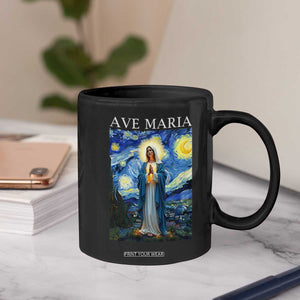 Virgin Mary Starry Night Coffee Mug Mother of Christ Catholic TS14 Print Your Wear