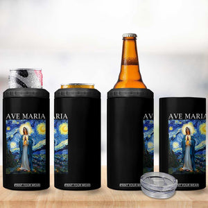 Virgin Mary Starry Night 4 in 1 Can Cooler Tumbler Mother of Christ Catholic TS14 Print Your Wear