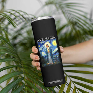 Virgin Mary Starry Night Skinny Tumbler Mother of Christ Catholic TS14 Print Your Wear