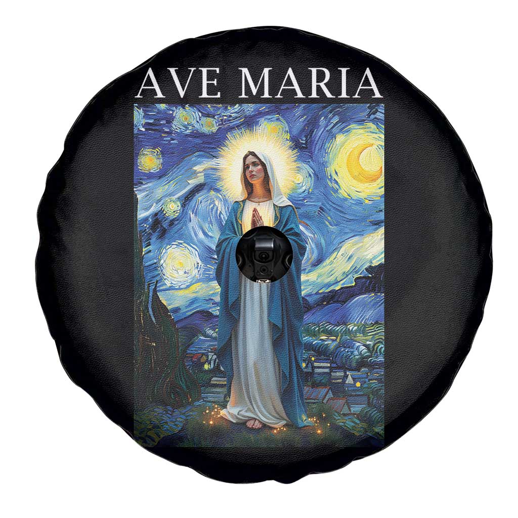 Virgin Mary Starry Night Spare Tire Cover Mother of Christ Catholic TS14 Print Your Wear