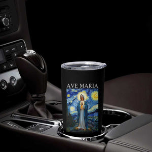 Virgin Mary Starry Night Tumbler Cup Mother of Christ Catholic - Print Your Wear